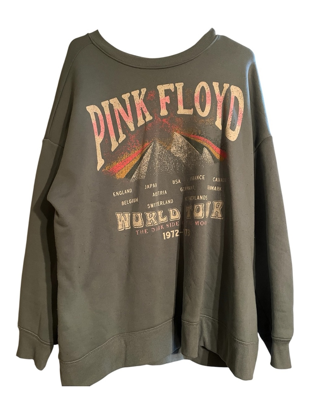 Pink Floyd World Tour 1972-73 Graphic Sweatshirt 1X